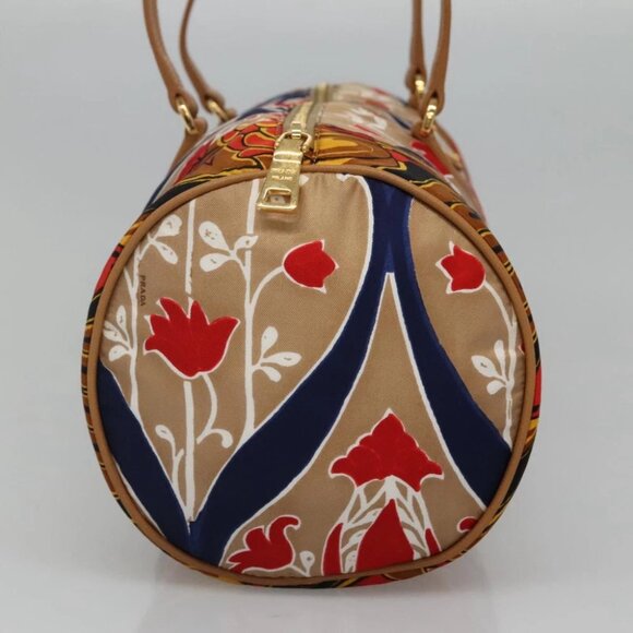 PRADA Shoulder Bag Silk Beige Gold Auth 114898V - Picture 4 of 16